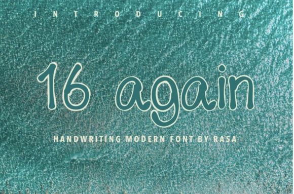 16 Again: A Charming Handwritten Font for Crafters