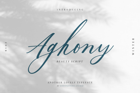 Aghony: A Playful Script Font for Editorial Design