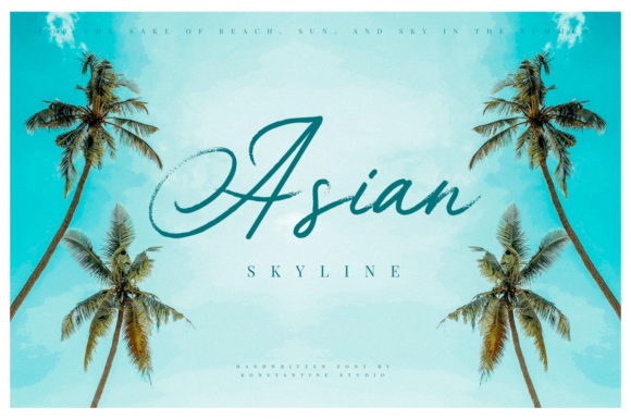 Asian Skyline: A Premium Script Font for Web Design
