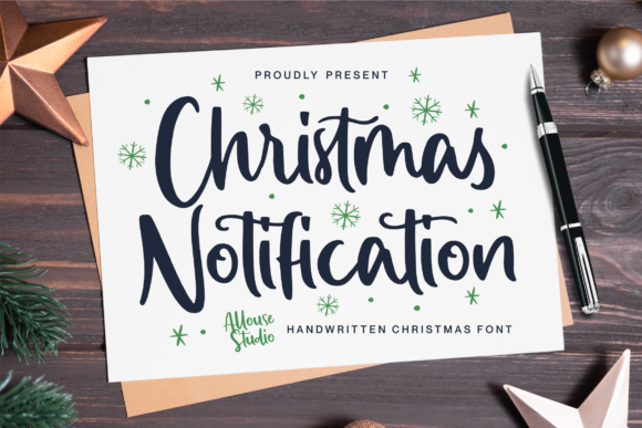 Christmas Notification: A Handwritten Display Font for Campaigns