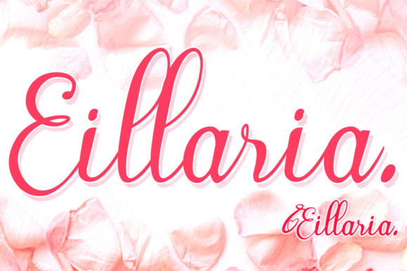 Eillaria: A Romantic Handwritten Font for Editorial Design