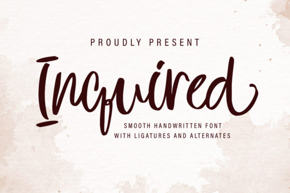 Inquired: A Seductive Handwritten Font for Editorial Design