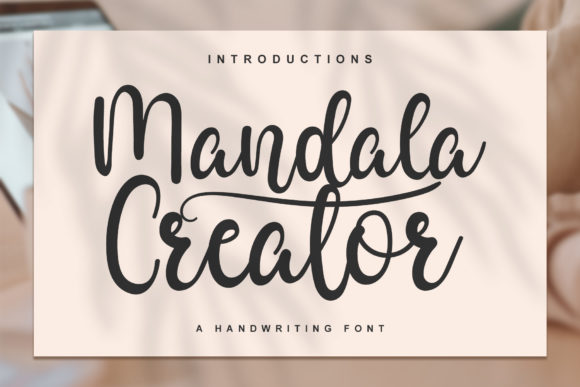 Mandala Creator: A Handwritten Font for Editorial Design
