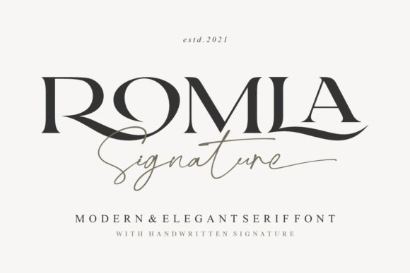 Romla Signature: A Modern Serif and Script Duo for Branding