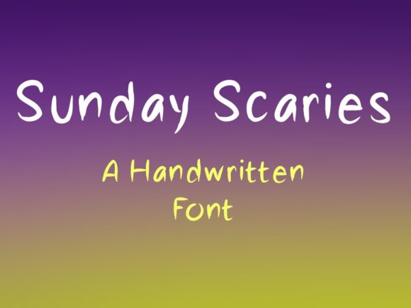 Sunday Scaries: A Handwritten Font for Authentic Branding