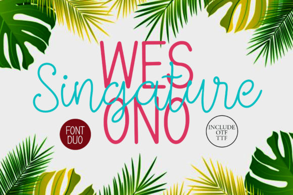 Wesono Singature: A Handwritten Font for Crafters